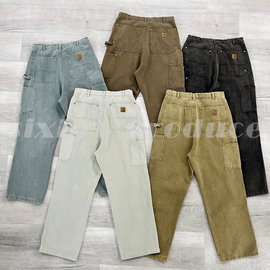 Heavyweight B136/B01/B11 Straight-Leg Pants Pocketed Workwear Carpenter Trousers