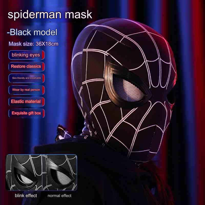 Manual/Electronic Spider-Man Headgear /Moving Eyes:Play Face Mask Gift Cosplay