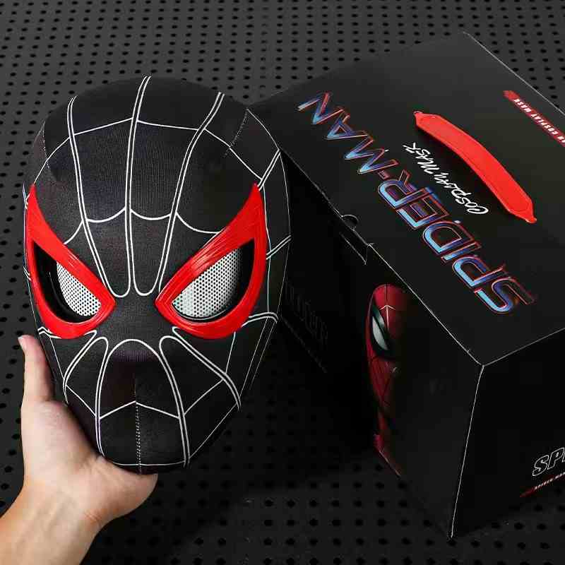 Manual/Electronic Spider-Man Headgear /Moving Eyes:Play Face Mask Gift Cosplay