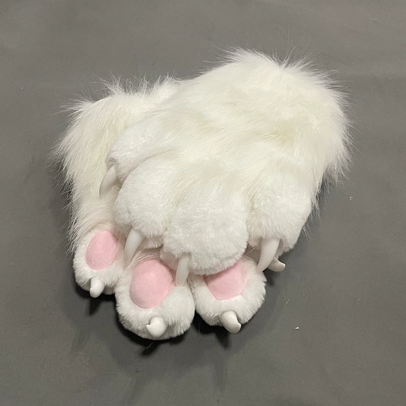 Furry Beast Claw Colored Beast Costume Claw Gloves Gloves Plush Fursuit Cosplay