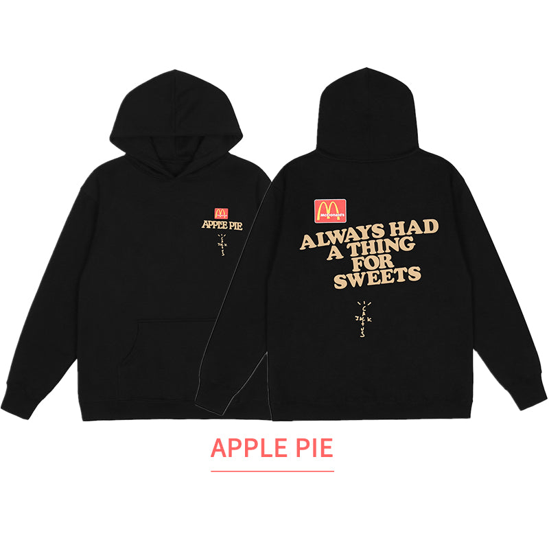 Self-Made FW20 Travis Scott x McDonald's Apple Pie High Street Foam Print Hoodie