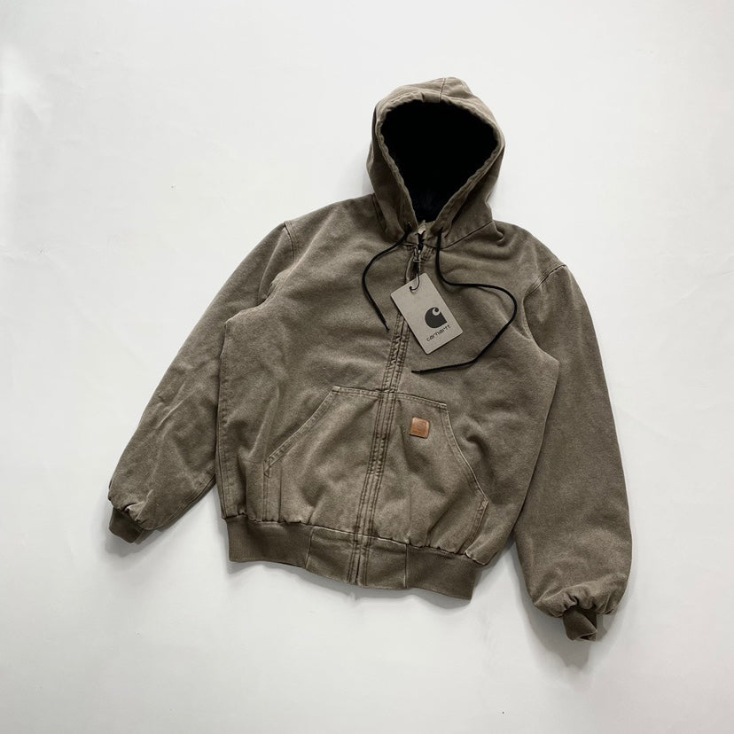 Self-made Carhartt J130 Heavyweight Vintage Washed Hooded Jacket Unisex Retro Outerwear