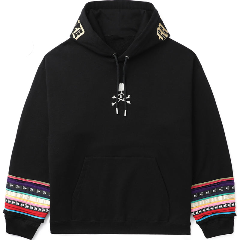 MASTERMIND 500g Skull Embroidered Hoodie – Heavyweight Loose Fit Ethnic Couple