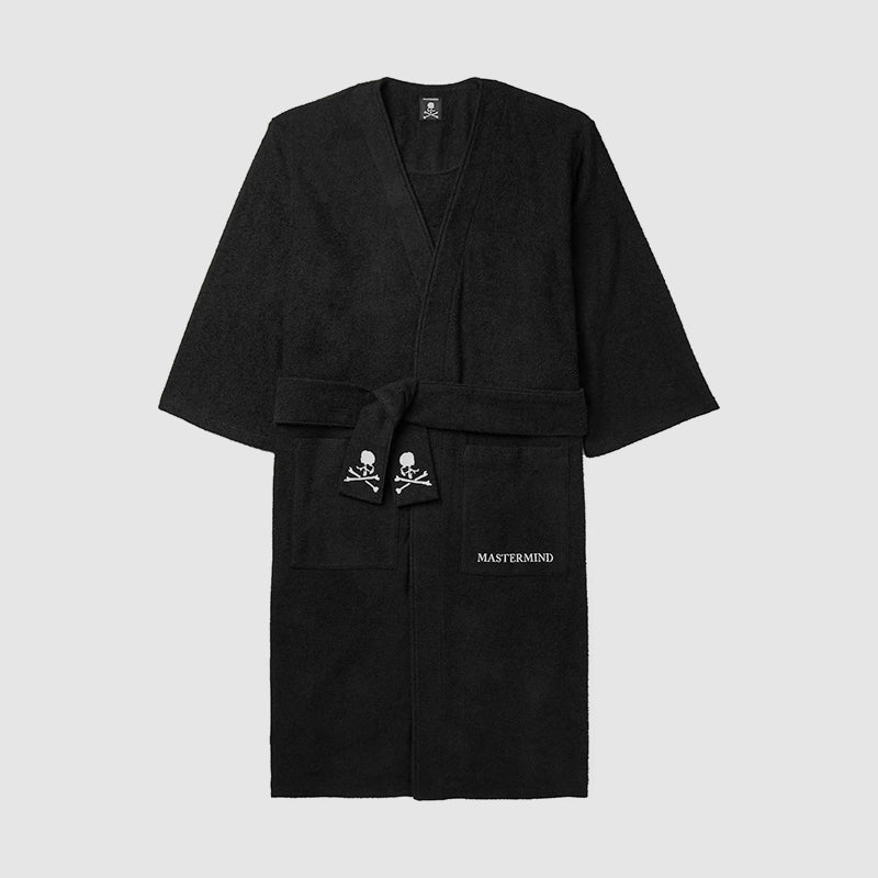 Mastermind Skull Embroidered Cotton Bathrobe - MMJ Unisex Long Absorbent Robe