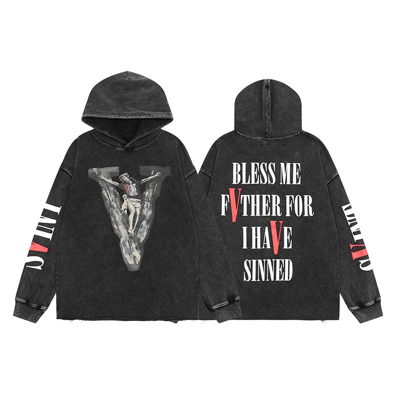 23SS VLONE x FOG Limited Edition Washed Loose Hoodie Sweatshirt Fujiwara Hiroshi