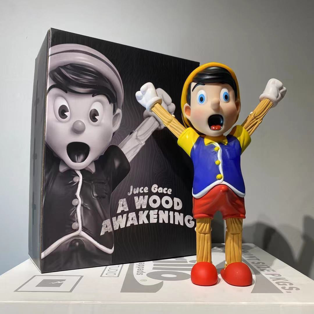 Woke Pinocchio Trendy Figurine – Playful Prank Toy, Fun Collectible Valentine's