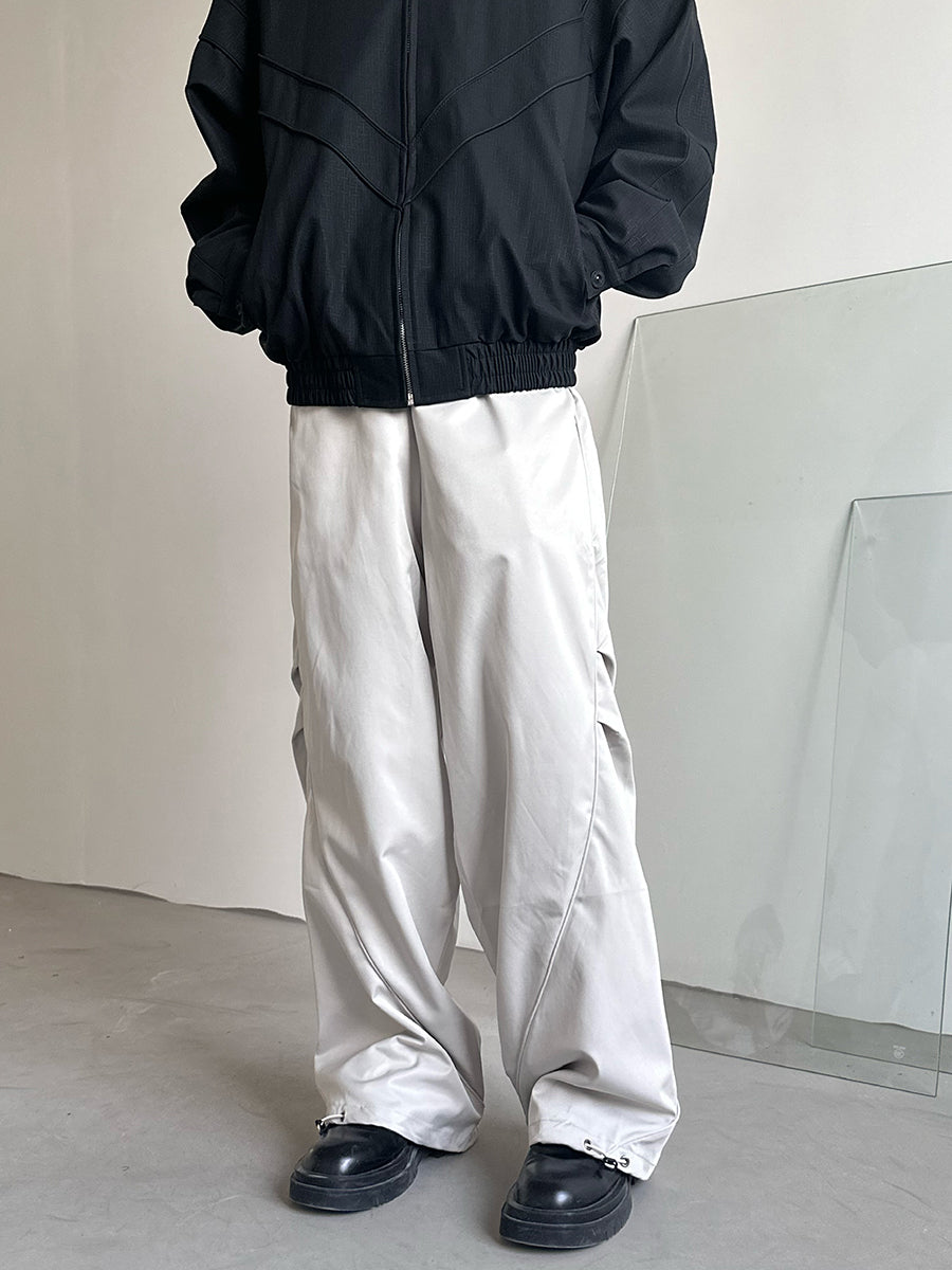 22LAB Retro Straight-leg Cargo Pants Drawstring Paratrooper Wide-leg Trousers