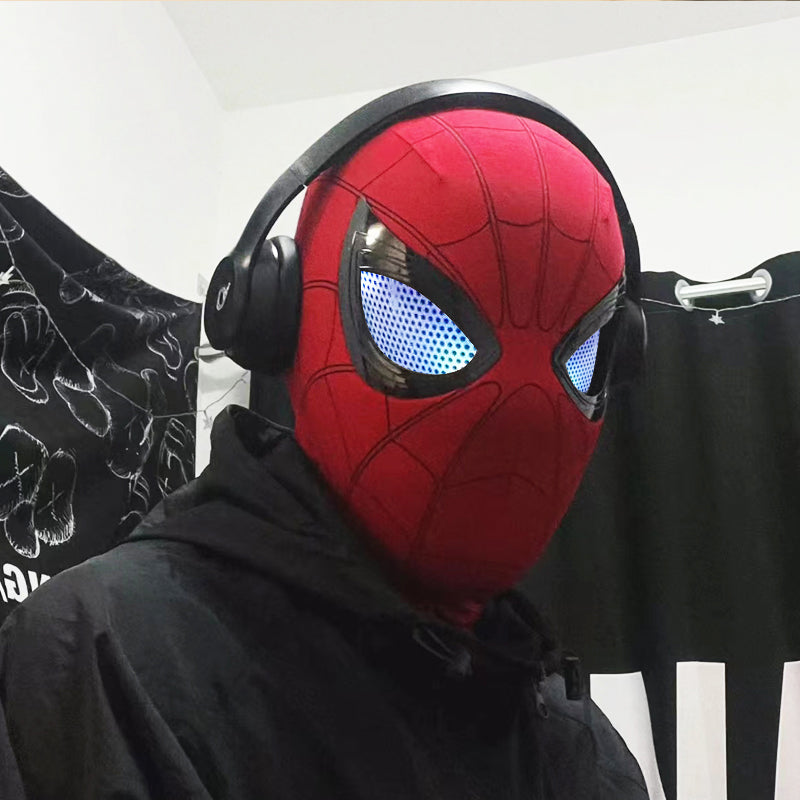 Manual/Electronic Spider-Man Headgear /Moving Eyes:Play Face Mask Gift Cosplay