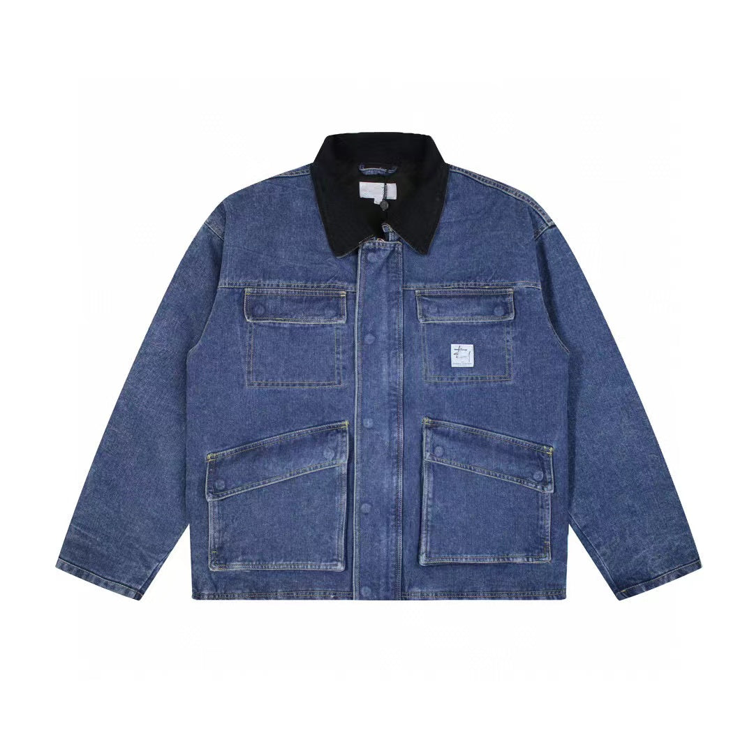 Self-made Stussy Vintage Washed Denim Carhartt Workwear Jacket – Detroit J97 Coat