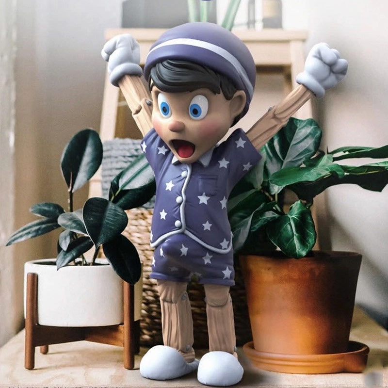 Woke Pinocchio Trendy Figurine – Playful Prank Toy, Fun Collectible Valentine's