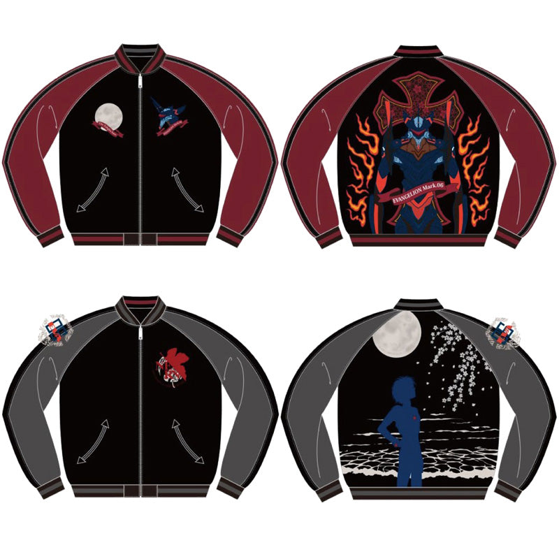 EVA Collaboration Rei Ayanami & Kaworu Nagisa Yokosuka Embroidered Reversible Jacket