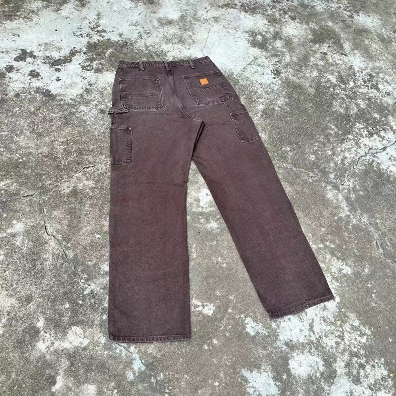 Heavyweight B136/B01/B11 Straight-Leg Pants Pocketed Workwear Carpenter Trousers