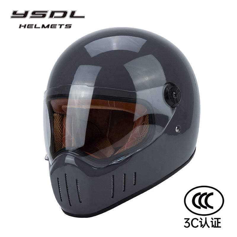 Full Coverage Retro Motorcycle Helmet Cruiser Bike Full-Face All-Season Racing