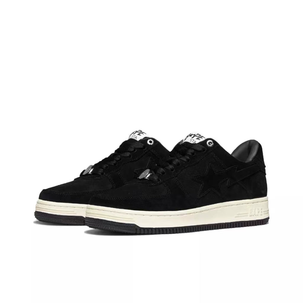 Self-Made BAPESTA Classic Patent Leather Sneaker Low-Top Casual Skateboard Shoes