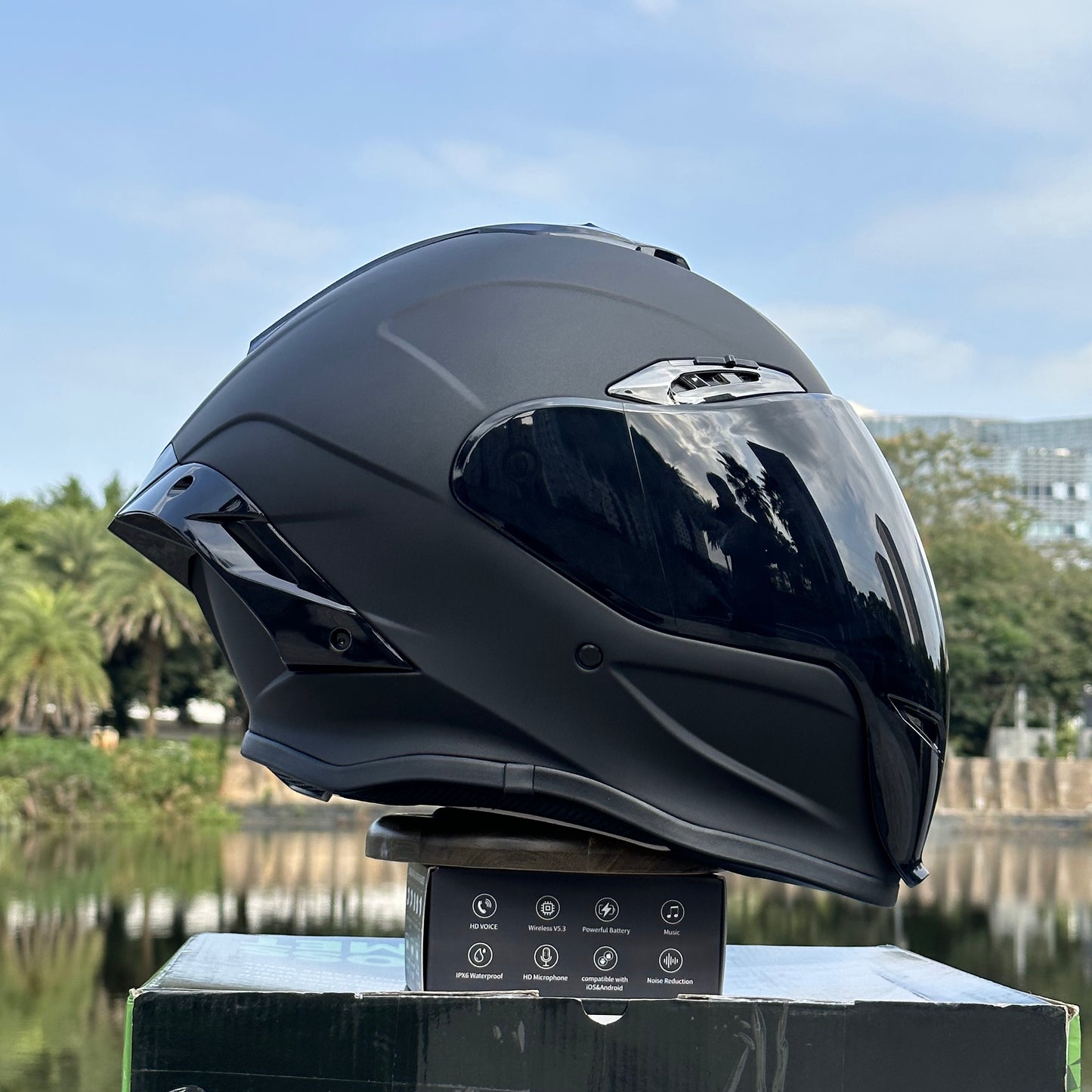 Mecha NBTK Full-Cover Motorcycle Retro Helmet /Bluetooth 3C DOT Dual Visor