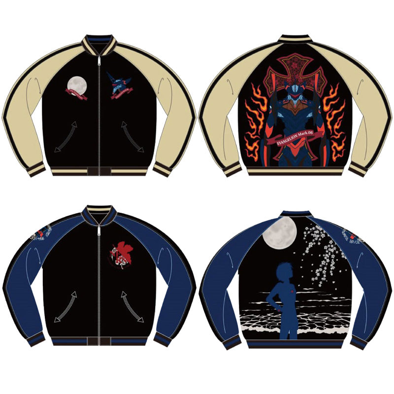 EVA Collaboration Rei Ayanami & Kaworu Nagisa Yokosuka Embroidered Reversible Jacket