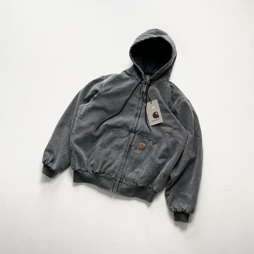 Self-made Carhartt J130 Heavyweight Vintage Washed Hooded Jacket Unisex Retro Outerwear