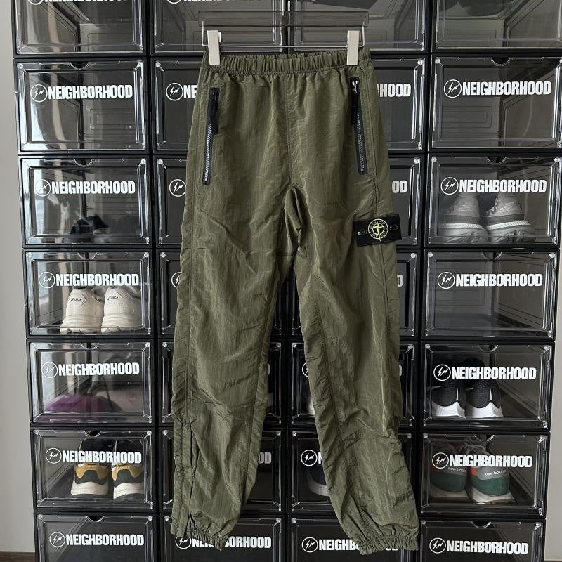 Self-made Stone Island 18FW Metallic Nylon High Street Zipper Cuff Cargo Pants