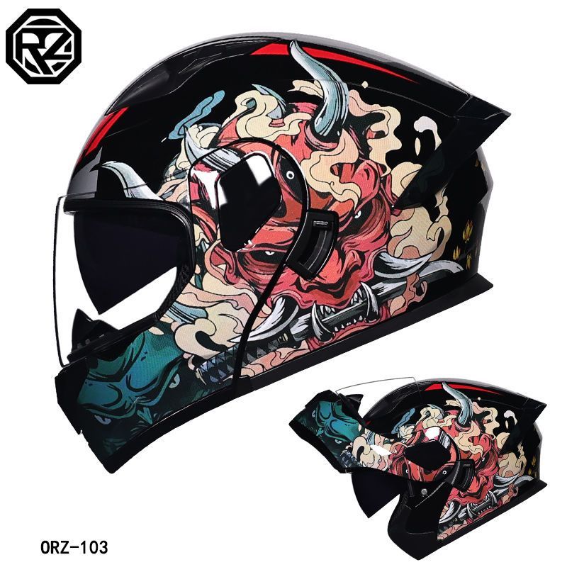 Hannya / 3C DOT Full Face Dual Visors Unisex /Bluetooth Motorcycle Helmet