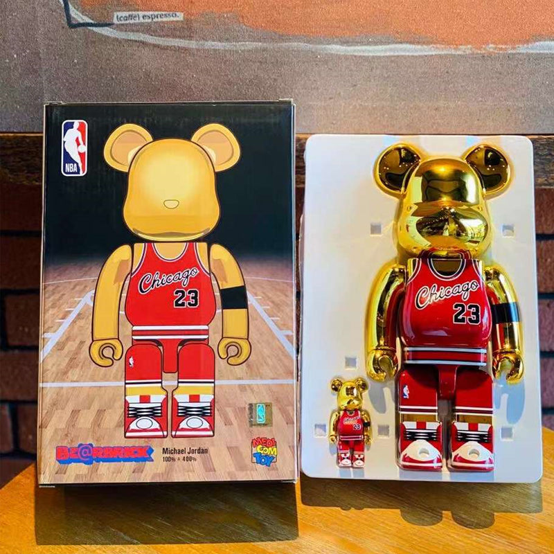 BE@RBRICK 400% Kobe Bryant Jordon James NBA Building Block Violent Bear Figures