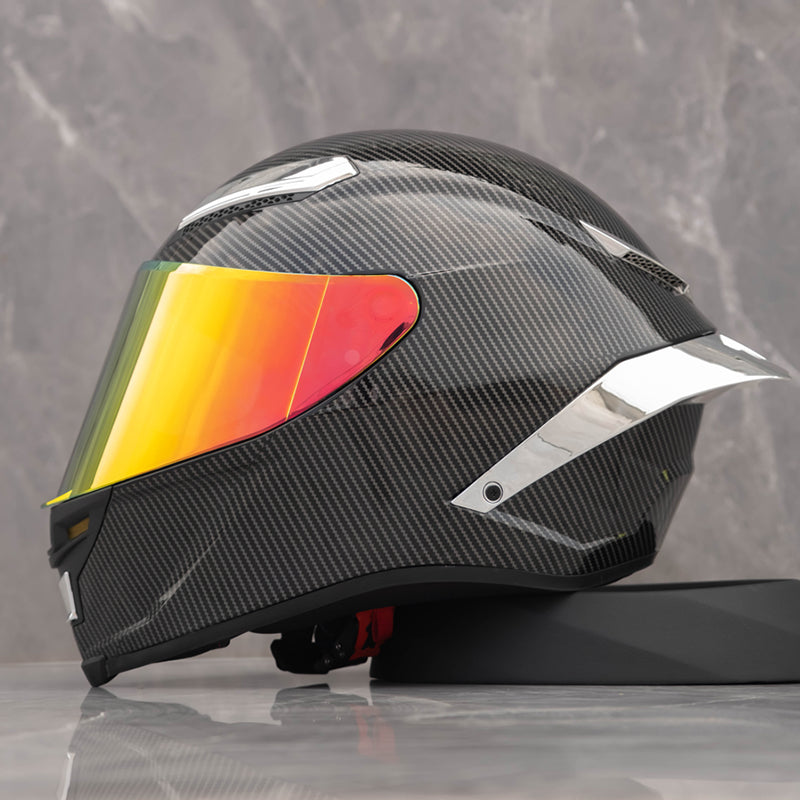 Future Serie / Carbon Fiber Pattern Plated Full Face Helmet Motorcycle All-Season DOT 3C Approve