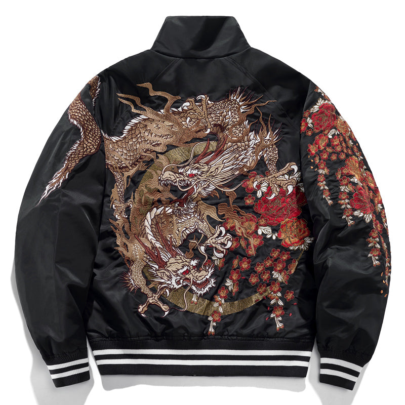 24SS NewYear Dragon Embroidered Heavyweight Dragon Streetwear/ Baseball Jacket