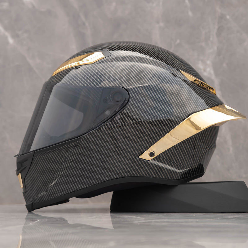 Future Serie / Carbon Fiber Pattern Plated Full Face Helmet Motorcycle All-Season DOT 3C Approve