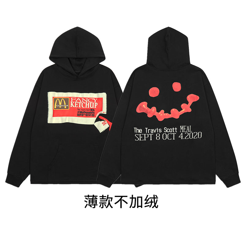 Self-Made FW20 Travis Scott x McDonald's Apple Pie High Street Foam Print Hoodie