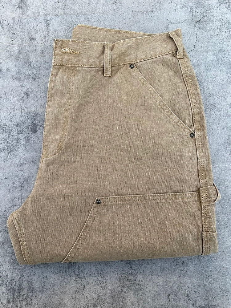 Heavyweight B136/B01/B11 Straight-Leg Pants Pocketed Workwear Carpenter Trousers