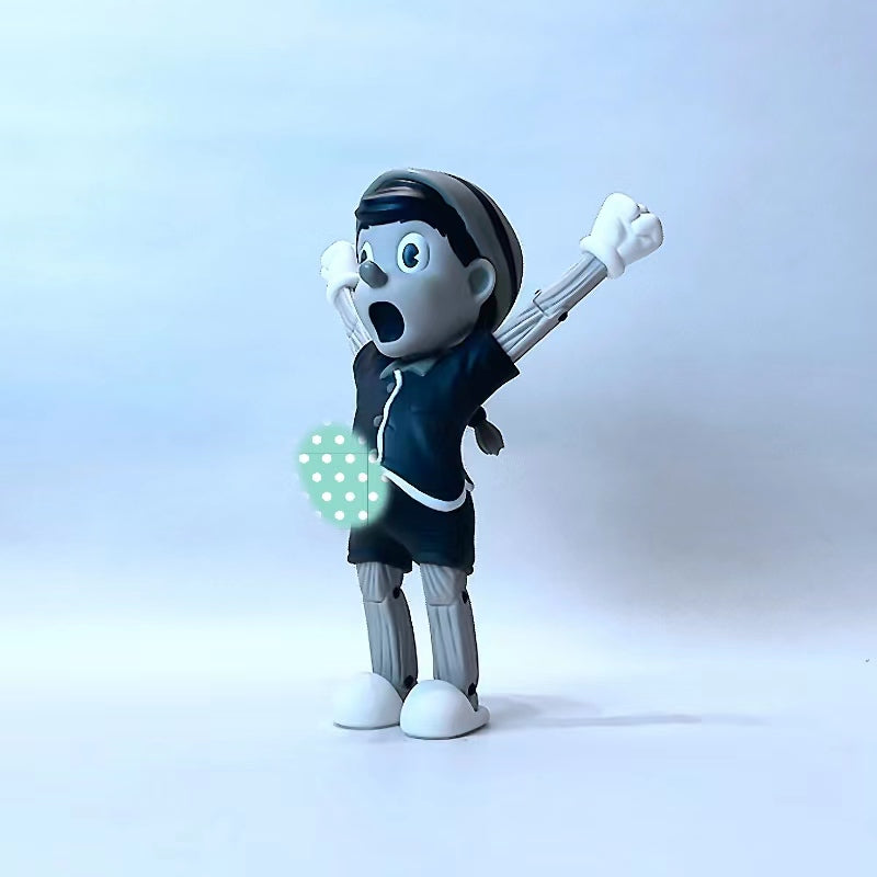 Woke Pinocchio Trendy Figurine – Playful Prank Toy, Fun Collectible Valentine's