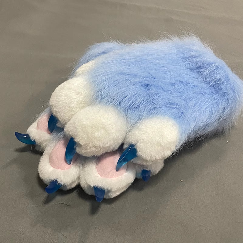 Furry Beast Claw Colored Beast Costume Claw Gloves Gloves Plush Fursuit Cosplay