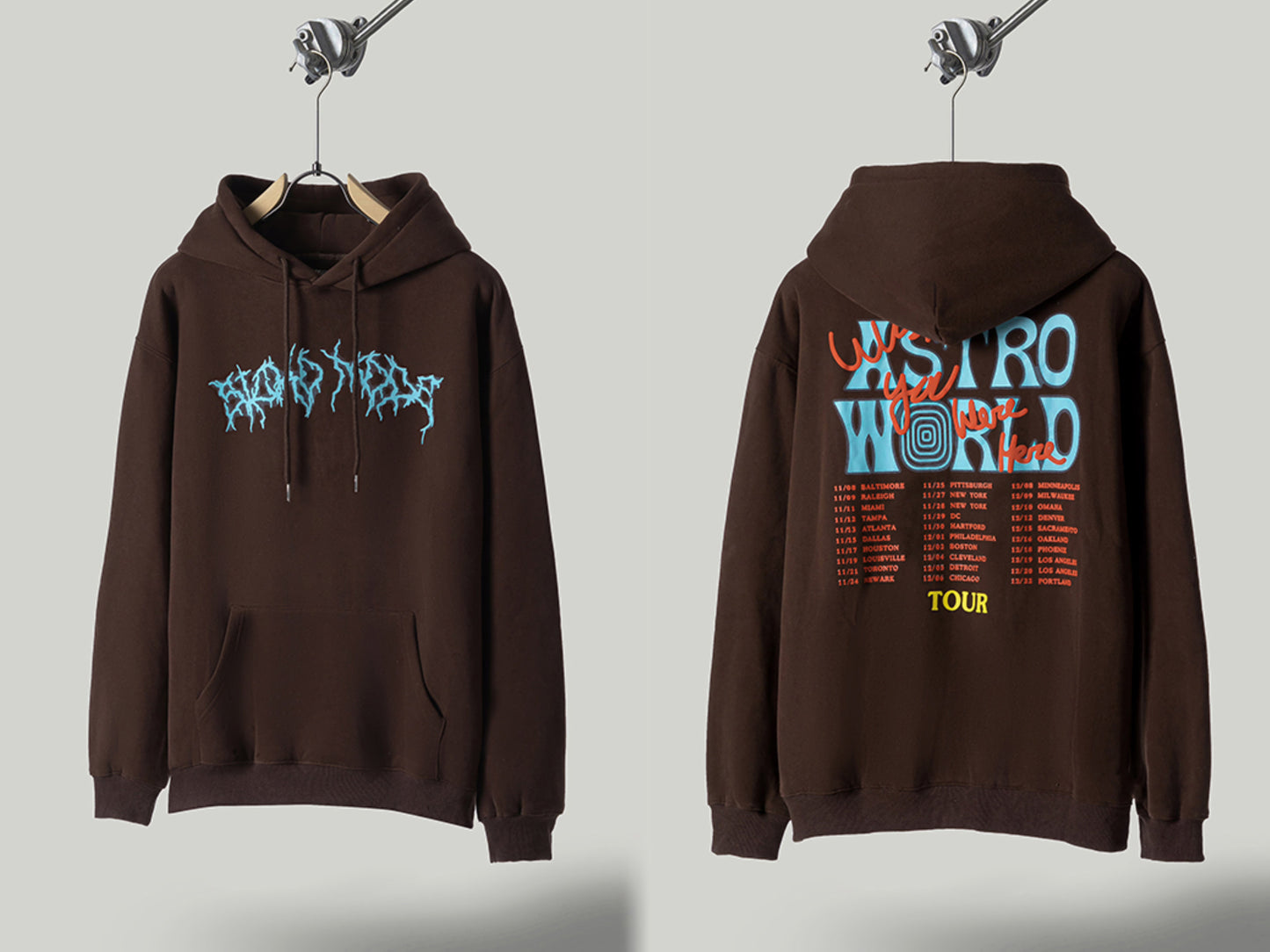 Self-Made FW20 Travis Scott x McDonald's Apple Pie High Street Foam Print Hoodie