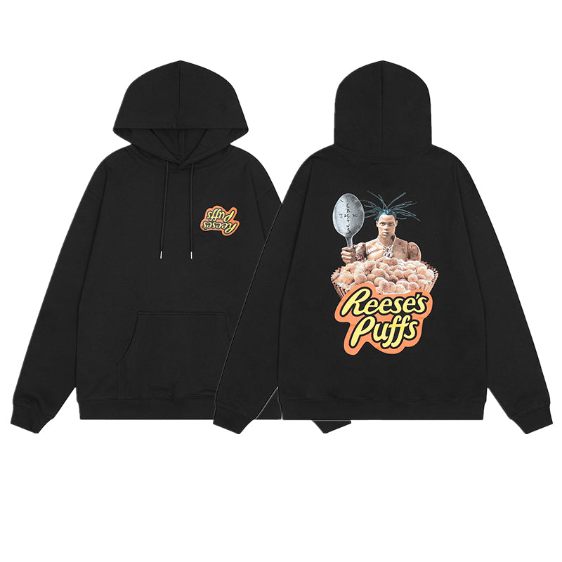 Self-Made FW20 Travis Scott x McDonald's Apple Pie High Street Foam Print Hoodie