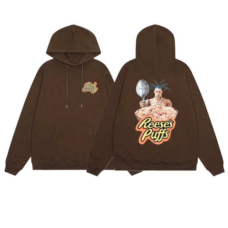 Self-Made FW20 Travis Scott x McDonald's Apple Pie High Street Foam Print Hoodie