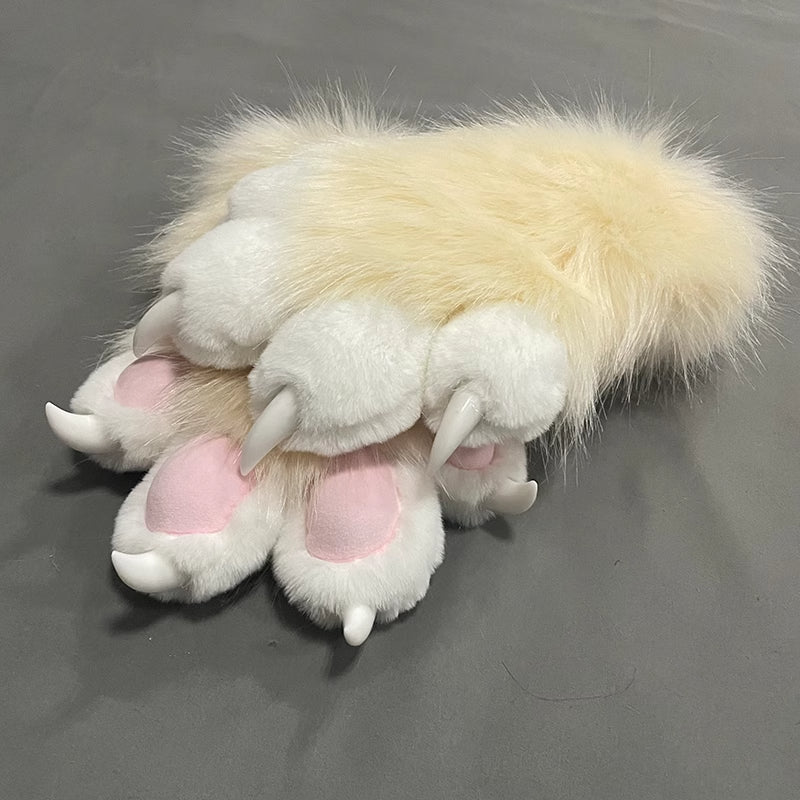 Furry Beast Claw Colored Beast Costume Claw Gloves Gloves Plush Fursuit Cosplay