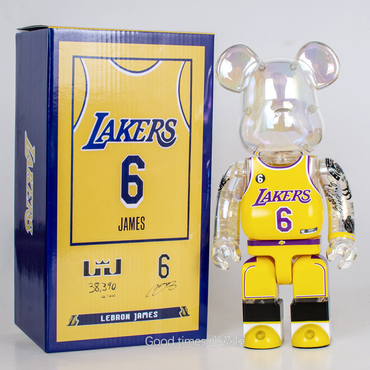 BE@RBRICK 400% Kobe Bryant Jordon James NBA Building Block Violent Bear Figures