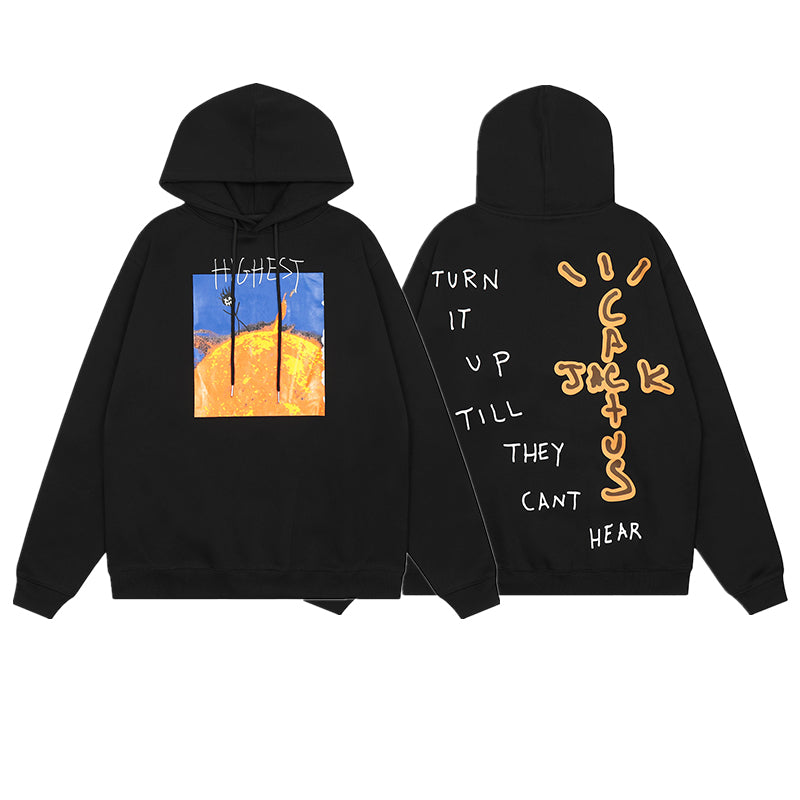 Self-Made FW20 Travis Scott x McDonald's Apple Pie High Street Foam Print Hoodie