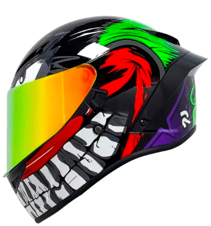 Future Serie / Carbon Fiber Pattern Plated Full Face Helmet Motorcycle All-Season DOT 3C Approve