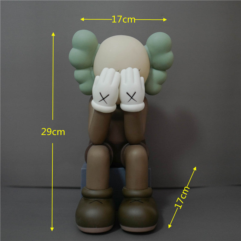 KAWS Figurine Collectible: Toy Handheld Ornament KAWS Covered Face Sesame Street