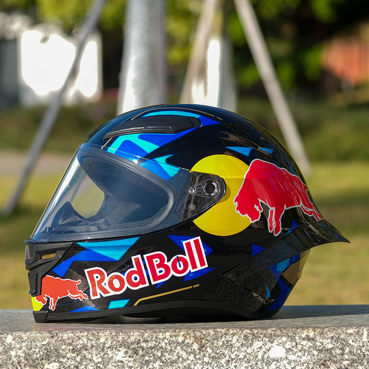 RED BULL / 3C DOT Full Face Color Dual Visors /Bluetooth Motorcycle Helmet