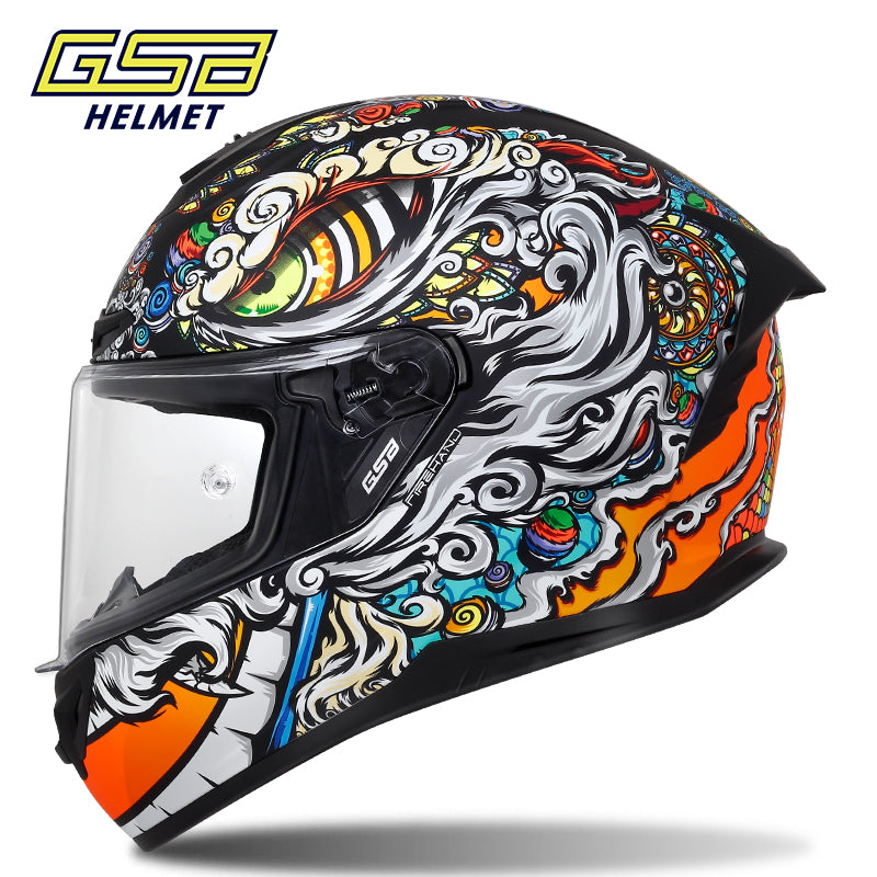 GSB361GT Motorcycle Helmet Unisex Large Spoile All-Season Full-Face Helmet 3C