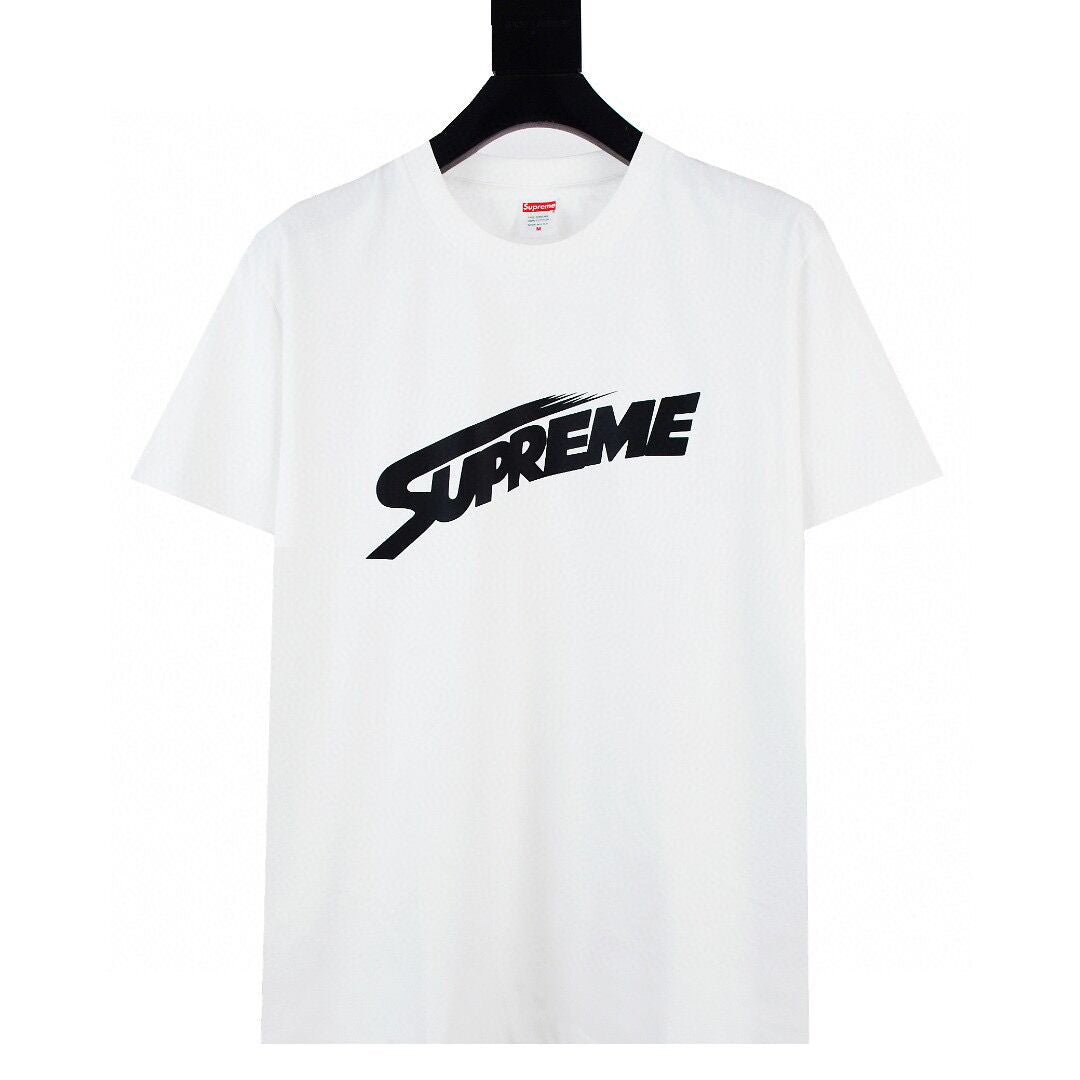 24SS Supreme Short-Sleeve T-shirt Retro Unisex 280g Pure Cotton Small Collar