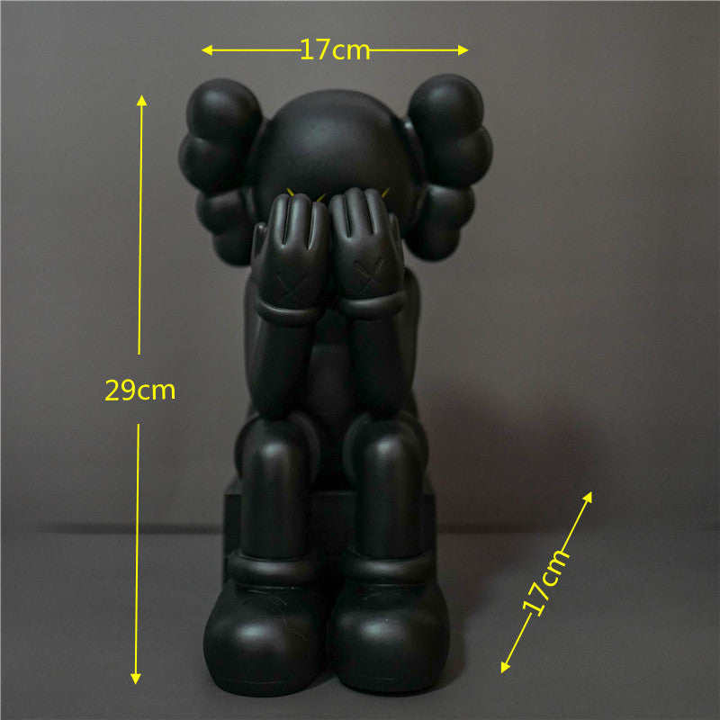 KAWS Figurine Collectible: Toy Handheld Ornament KAWS Covered Face Sesame Street