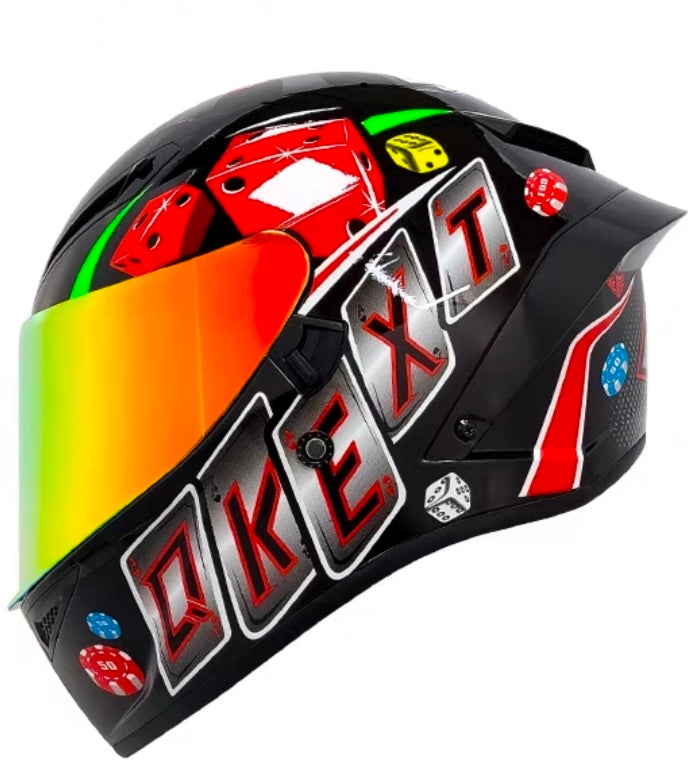 Future Serie / Carbon Fiber Pattern Plated Full Face Helmet Motorcycle All-Season DOT 3C Approve