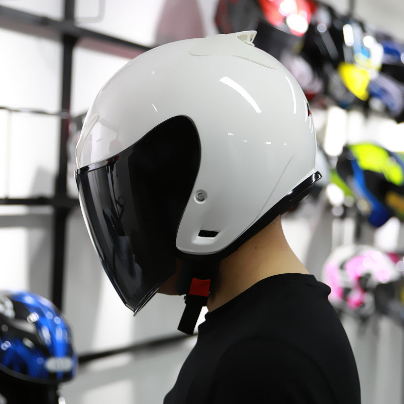 Dark Knight/ Unisex Electric Bike Scooter Half Helmet All-Season Dust Sun Protection