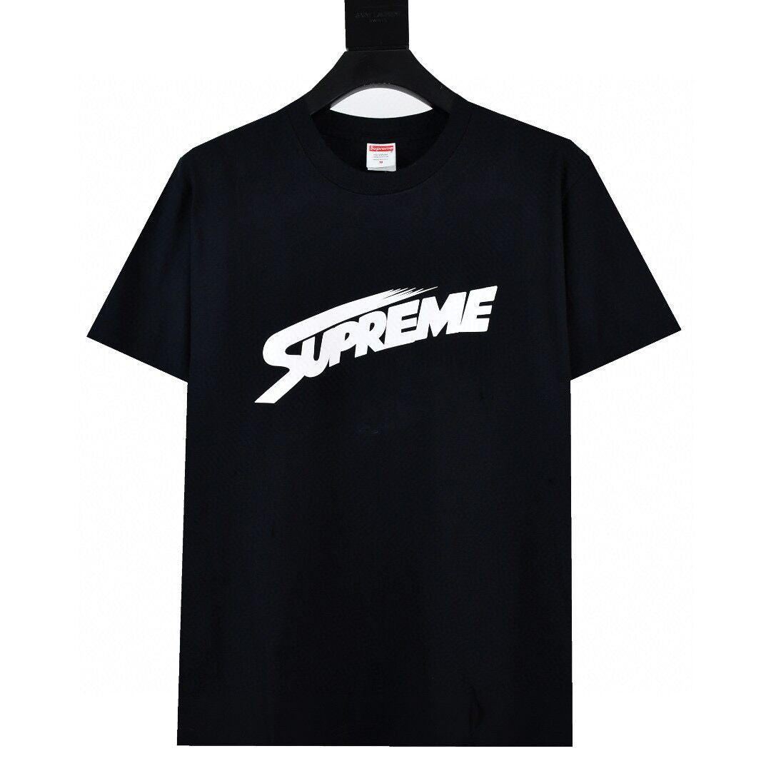 24SS Supreme Short-Sleeve T-shirt Retro Unisex 280g Pure Cotton Small Collar