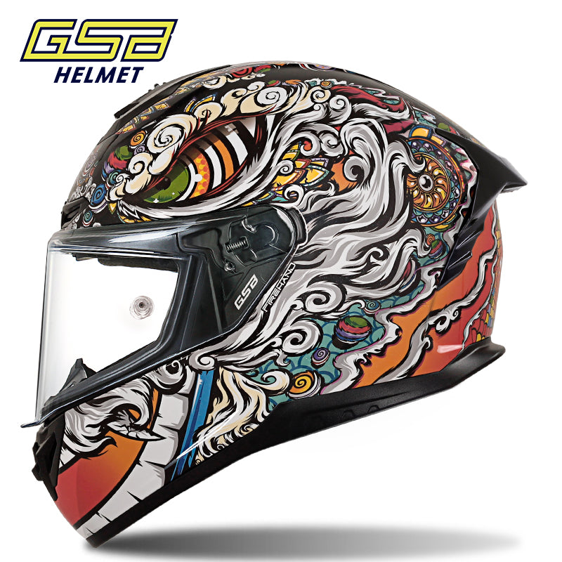 GSB361GT Motorcycle Helmet Unisex Large Spoile All-Season Full-Face Helmet 3C