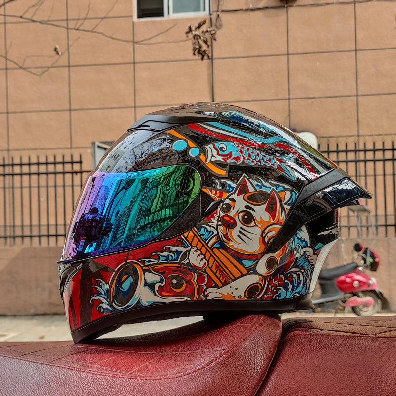 Soul-Eater/3C DOT Dual Visors Winter Bluetooth Motorcycle Full-cover Helmet