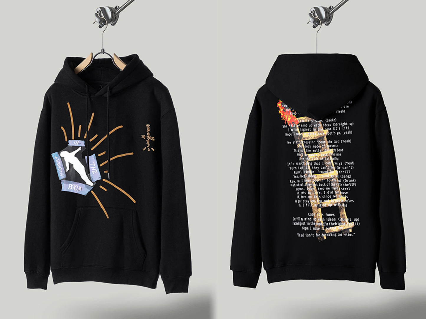 Self-Made FW20 Travis Scott x McDonald's Apple Pie High Street Foam Print Hoodie