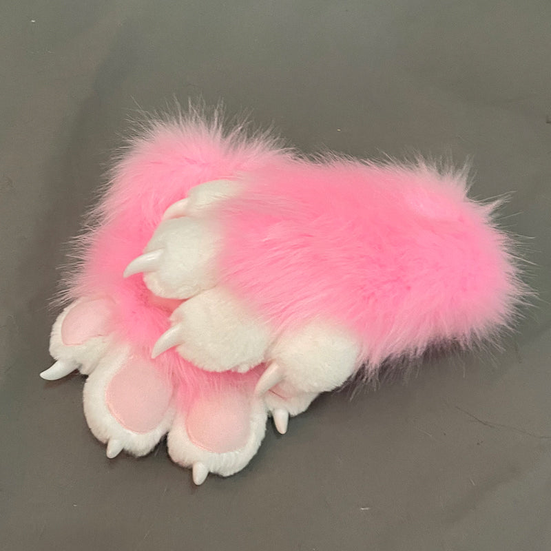 Furry Beast Claw Colored Beast Costume Claw Gloves Gloves Plush Fursuit Cosplay